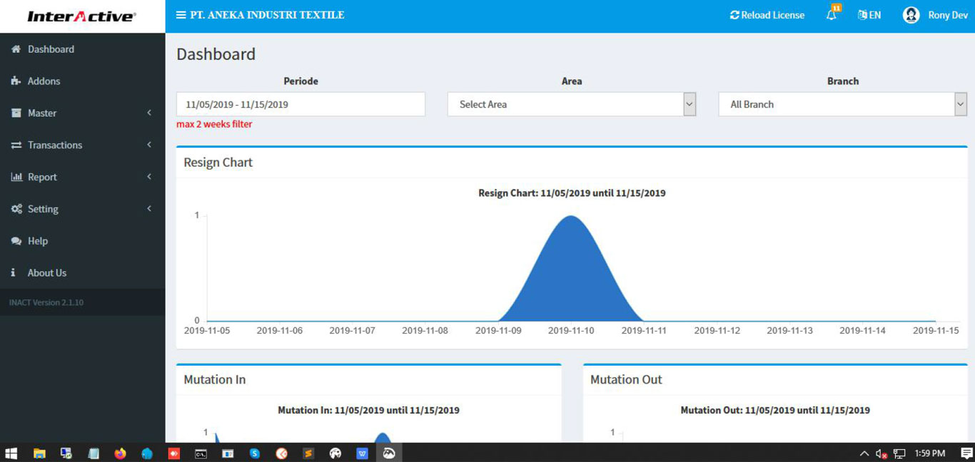 Application connecting InterActive Fingerprint device with HRIS Software InterActive InAct