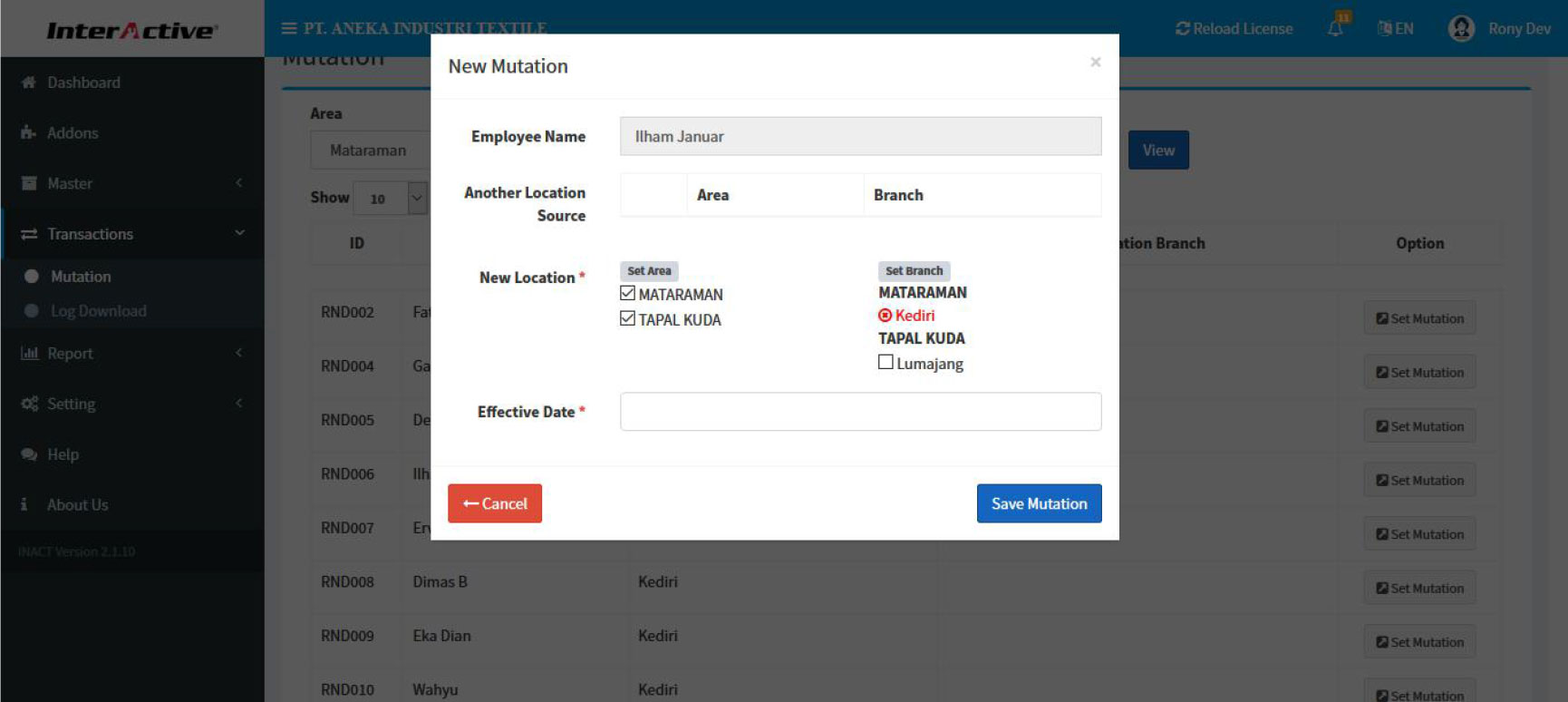 Application connecting InterActive Fingerprint device with HRIS Software InterActive InAct